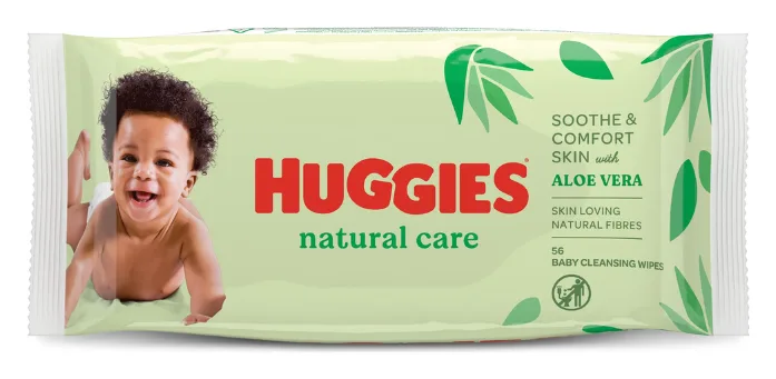 Huggies Natural Care Baby Wipes Aloe Vera 64s