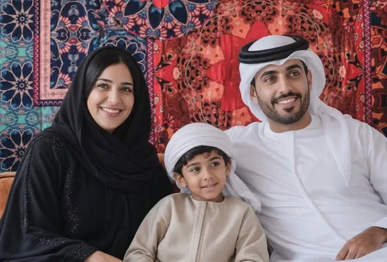 Family supported by AmzoCare benefits