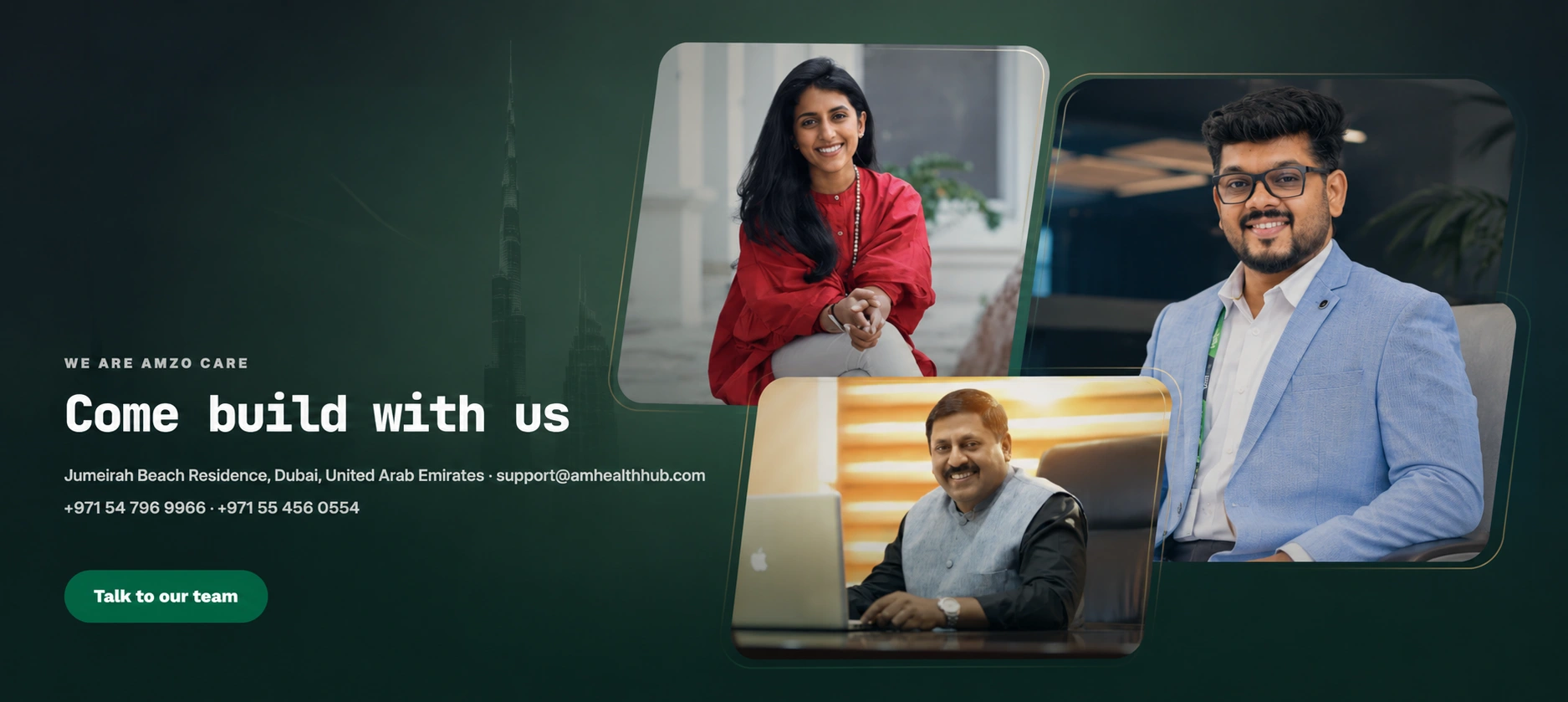 AmzoCare team members in Dubai