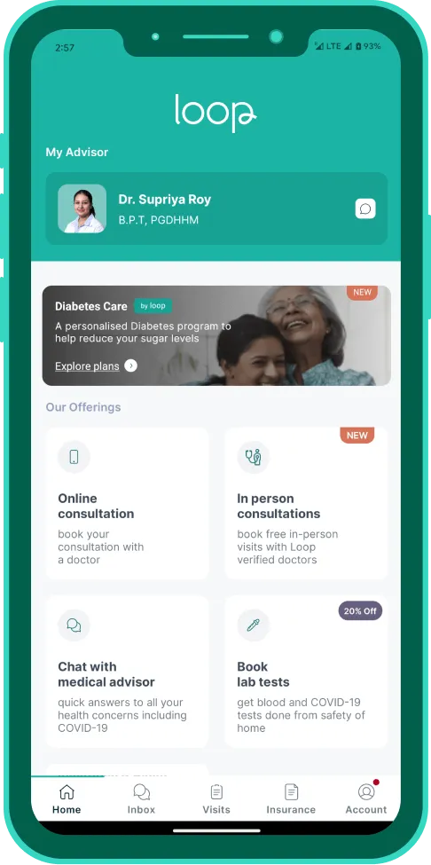 Lab tests screen in Aries Health app